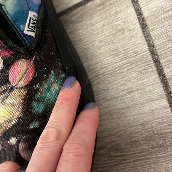 Vans Custom (one of a kind) Space Print Slip Ons Size 8 GUC - Picture 5 of 11